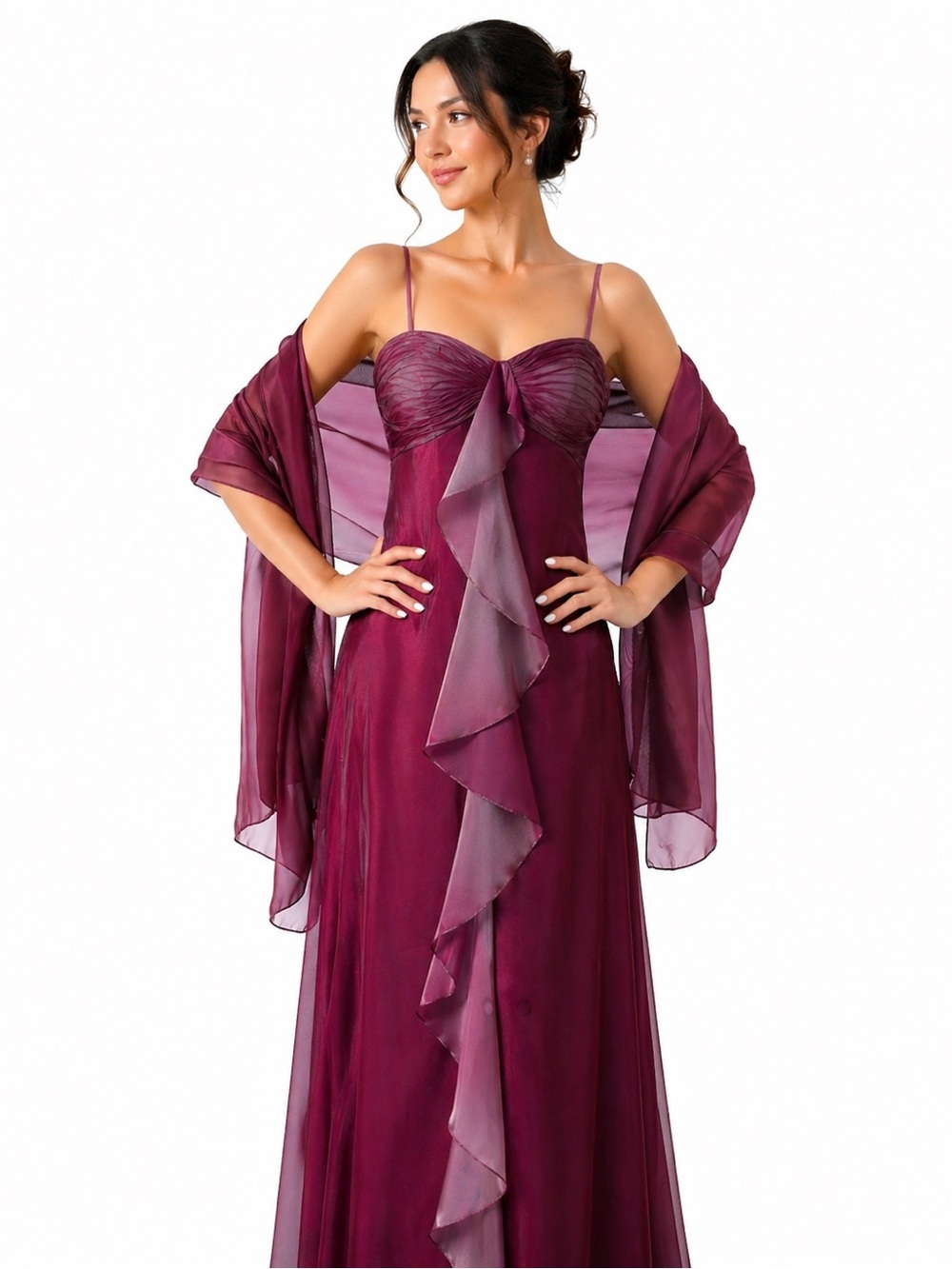 Arianna by Rachel Kaye Y2K Ombré Chiffon purple Maxi Gown Goth Fairy dress 6